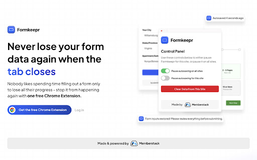 Formkeepr from Chrome web store to be run with OffiDocs Chromium online Formkeepr from Chrome web store to be run with OffiDocs Chromium online