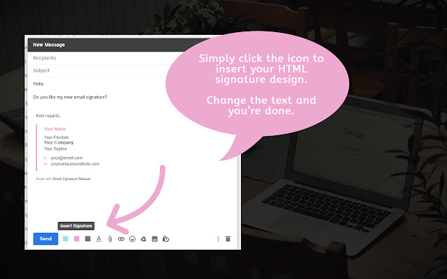 Free Gmail Signature Light Pink from Chrome web store to be run with OffiDocs Chromium online Free Gmail Signature Light Pink from Chrome web store to be run with OffiDocs Chromium online