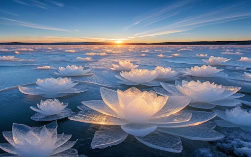 Frozen lake and ice lotus wallpaper from Chrome web store to be run with OffiDocs Chromium online Frozen lake and ice lotus wallpaper from Chrome web store to be run with OffiDocs Chromium online