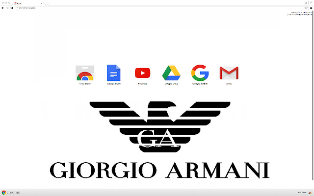 Giorgio Armani from Chrome web store to be run with OffiDocs Chromium online Giorgio Armani from Chrome web store to be run with OffiDocs Chromium online