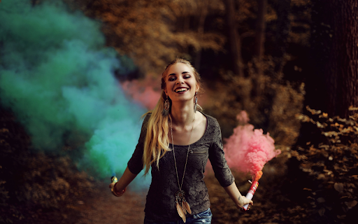 Girl holding smoke fireworks from Chrome web store to be run with OffiDocs Chromium online Girl holding smoke fireworks from Chrome web store to be run with OffiDocs Chromium online
