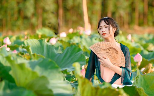 Girl sitting in lotus pond from Chrome web store to be run with OffiDocs Chromium online Girl sitting in lotus pond from Chrome web store to be run with OffiDocs Chromium online