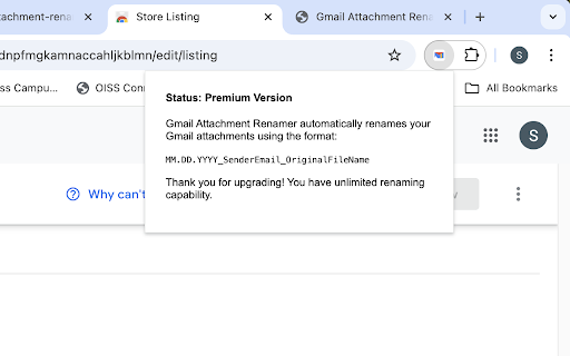Gmail Attachment Renamer from Chrome web store to be run with OffiDocs Chromium online Gmail Attachment Renamer from Chrome web store to be run with OffiDocs Chromium online