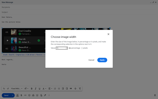 Gmail Image Resizer from Chrome web store to be run with OffiDocs Chromium online Gmail Image Resizer from Chrome web store to be run with OffiDocs Chromium online