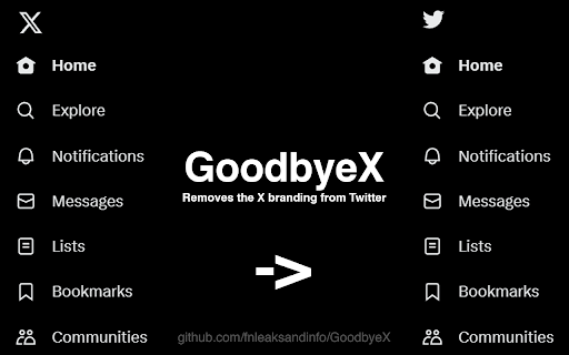 GoodbyeX from Chrome web store to be run with OffiDocs Chromium online GoodbyeX from Chrome web store to be run with OffiDocs Chromium online