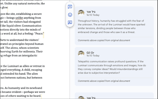 Google Docs Comment Resizer from Chrome web store to be run with OffiDocs Chromium online Google Docs Comment Resizer from Chrome web store to be run with OffiDocs Chromium online