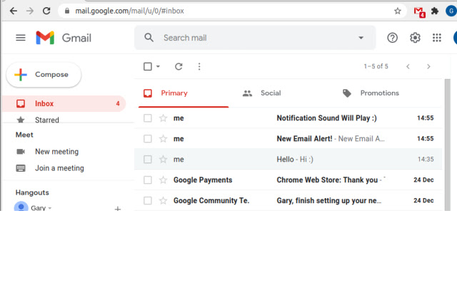 Google Mail Notification Sound from Chrome web store to be run with OffiDocs Chromium online Google Mail Notification Sound from Chrome web store to be run with OffiDocs Chromium online