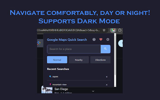Google Maps Quick Search: Popup, Right Click Shortcut from Chrome web store to be run with OffiDocs Chromium online Google Maps Quick Search: Popup, Right Click Shortcut from Chrome web store to be run with OffiDocs Chromium online
