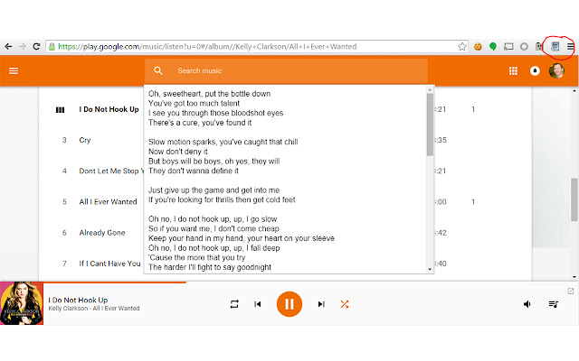 Google Music Lyrics from Chrome web store to be run with OffiDocs Chromium online Google Music Lyrics from Chrome web store to be run with OffiDocs Chromium online