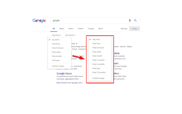 Google Search date range shortcut from Chrome web store to be run with OffiDocs Chromium online Google Search date range shortcut from Chrome web store to be run with OffiDocs Chromium online