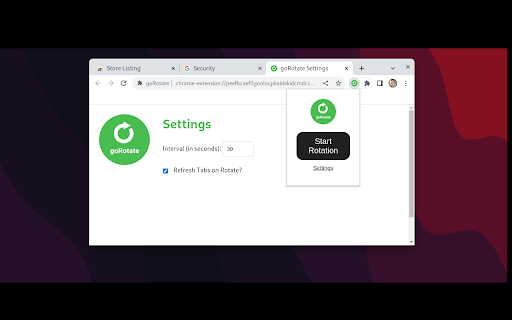 goRotate Rotate Through Open Tabs from Chrome web store to be run with OffiDocs Chromium online goRotate Rotate Through Open Tabs from Chrome web store to be run with OffiDocs Chromium online