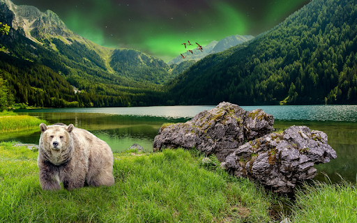 Grizzly bear under the mountain from Chrome web store to be run with OffiDocs Chromium online Grizzly bear under the mountain from Chrome web store to be run with OffiDocs Chromium online