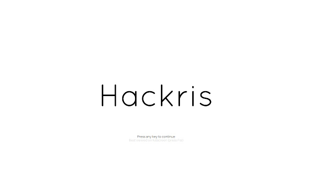 Hackris from Chrome web store to be run with OffiDocs Chromium online Hackris from Chrome web store to be run with OffiDocs Chromium online