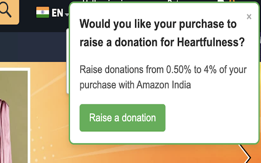 Heartfulness Amazon Affiliate Redirect from Chrome web store to be run with OffiDocs Chromium online Heartfulness Amazon Affiliate Redirect from Chrome web store to be run with OffiDocs Chromium online