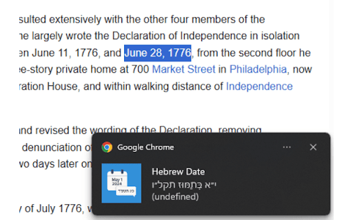 Hebrew Date Bubble from Chrome web store to be run with OffiDocs Chromium online Hebrew Date Bubble from Chrome web store to be run with OffiDocs Chromium online