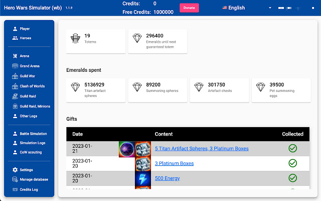 Hero Wars Simulator Standalone from Chrome web store to be run with OffiDocs Chromium online Hero Wars Simulator Standalone from Chrome web store to be run with OffiDocs Chromium online
