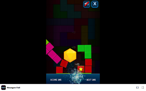 Hexagon Fall Game Tap blocks to guide the hexagon down safely! from Chrome web store to be run with OffiDocs Chromium online Hexagon Fall Game Tap blocks to guide the hexagon down safely! from Chrome web store to be run with OffiDocs Chromium online