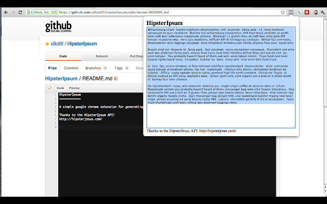 HipsterIpsum from Chrome web store to be run with OffiDocs Chromium online HipsterIpsum from Chrome web store to be run with OffiDocs Chromium online