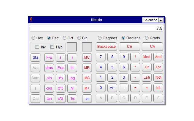 Histrix Calculator from Chrome web store to be run with OffiDocs Chromium online Histrix Calculator from Chrome web store to be run with OffiDocs Chromium online