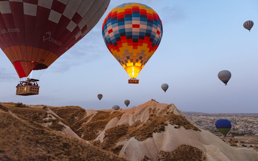 Hot air balloons floating in the sunset from Chrome web store to be run with OffiDocs Chromium online Hot air balloons floating in the sunset from Chrome web store to be run with OffiDocs Chromium online