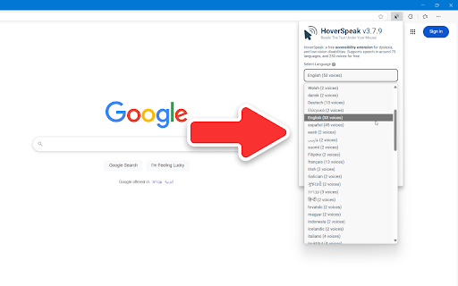 HoverSpeak – Free Text to Speech Chrome Extension from Chrome web store to be run with OffiDocs Chromium online HoverSpeak – Free Text to Speech Chrome Extension from Chrome web store to be run with OffiDocs Chromium online