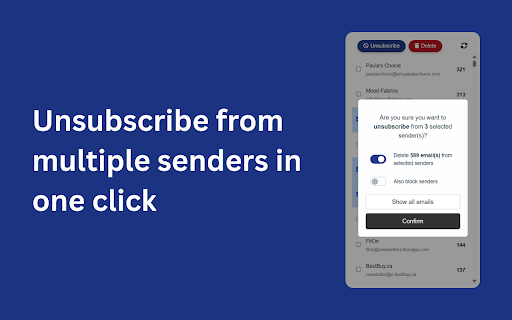 InboxWhiz Bulk Unsubscribe Clean Gmail from Chrome web store to be run with OffiDocs Chromium online InboxWhiz Bulk Unsubscribe Clean Gmail from Chrome web store to be run with OffiDocs Chromium online