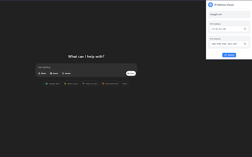 IP Address Viewer from Chrome web store to be run with OffiDocs Chromium online IP Address Viewer from Chrome web store to be run with OffiDocs Chromium online