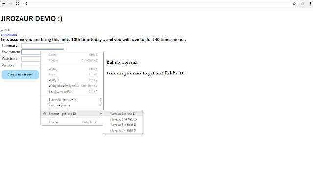 Jirozaur from Chrome web store to be run with OffiDocs Chromium online Jirozaur from Chrome web store to be run with OffiDocs Chromium online