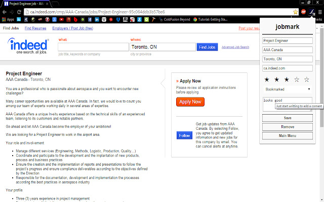 jobmark from Chrome web store to be run with OffiDocs Chromium online jobmark from Chrome web store to be run with OffiDocs Chromium online