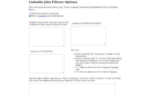 Jobs Filterer for LinkedIn from Chrome web store to be run with OffiDocs Chromium online Jobs Filterer for LinkedIn from Chrome web store to be run with OffiDocs Chromium online