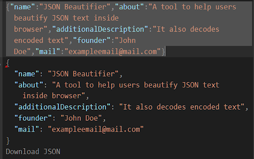 JSONBeautifier from Chrome web store to be run with OffiDocs Chromium online JSONBeautifier from Chrome web store to be run with OffiDocs Chromium online