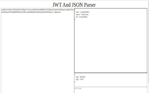 JWT Parser from Chrome web store to be run with OffiDocs Chromium online JWT Parser from Chrome web store to be run with OffiDocs Chromium online