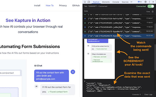 Kapture MCP Browser Automation from Chrome web store to be run with OffiDocs Chromium online Kapture MCP Browser Automation from Chrome web store to be run with OffiDocs Chromium online