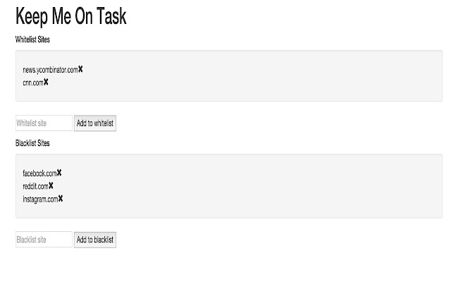 Keep Me On Task from Chrome web store to be run with OffiDocs Chromium online Keep Me On Task from Chrome web store to be run with OffiDocs Chromium online