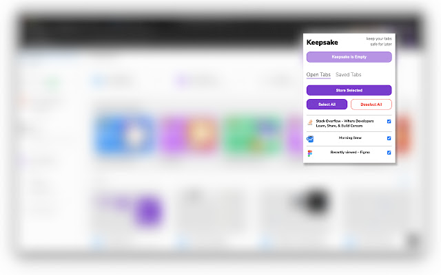 Keepsake from Chrome web store to be run with OffiDocs Chromium online Keepsake from Chrome web store to be run with OffiDocs Chromium online