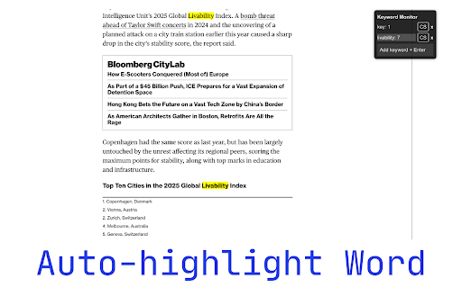 Keyword Monitor from Chrome web store to be run with OffiDocs Chromium online Keyword Monitor from Chrome web store to be run with OffiDocs Chromium online