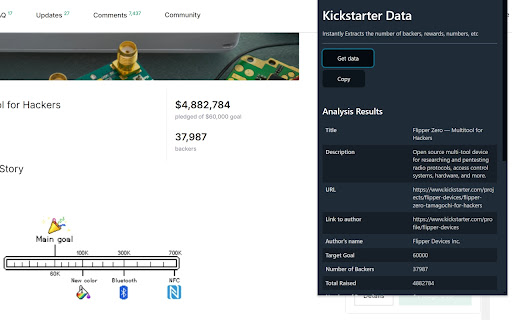 Kickstarter Analyzer from Chrome web store to be run with OffiDocs Chromium online Kickstarter Analyzer from Chrome web store to be run with OffiDocs Chromium online