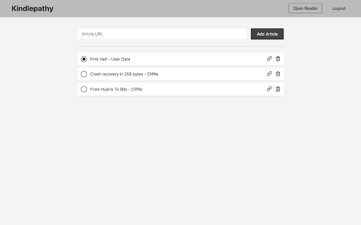 Kindlepathy Extractor from Chrome web store to be run with OffiDocs Chromium online Kindlepathy Extractor from Chrome web store to be run with OffiDocs Chromium online