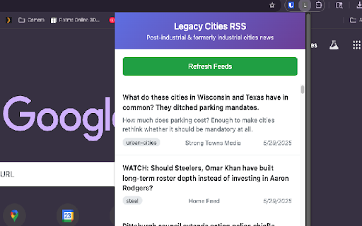 Legacy Cities RSS Reader from Chrome web store to be run with OffiDocs Chromium online Legacy Cities RSS Reader from Chrome web store to be run with OffiDocs Chromium online
