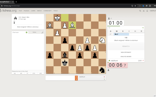 Lichess Opponent Info Hider from Chrome web store to be run with OffiDocs Chromium online Lichess Opponent Info Hider from Chrome web store to be run with OffiDocs Chromium online