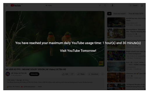 LimitTube from Chrome web store to be run with OffiDocs Chromium online LimitTube from Chrome web store to be run with OffiDocs Chromium online