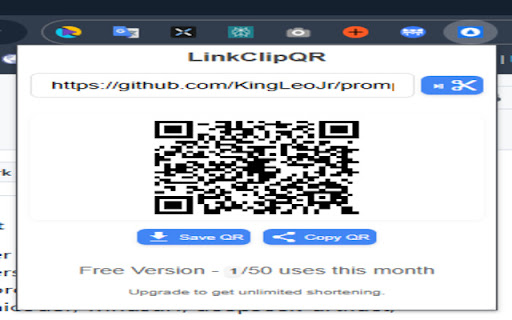 LinkClipQR from Chrome web store to be run with OffiDocs Chromium online LinkClipQR from Chrome web store to be run with OffiDocs Chromium online