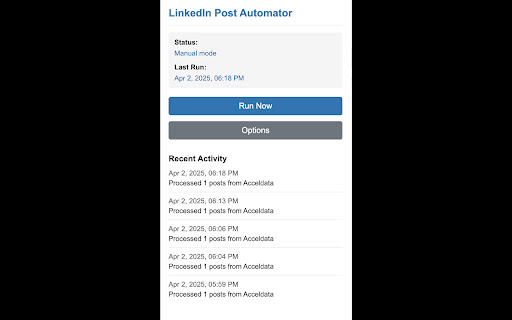 LinkedIn Post Automator from Chrome web store to be run with OffiDocs Chromium online LinkedIn Post Automator from Chrome web store to be run with OffiDocs Chromium online