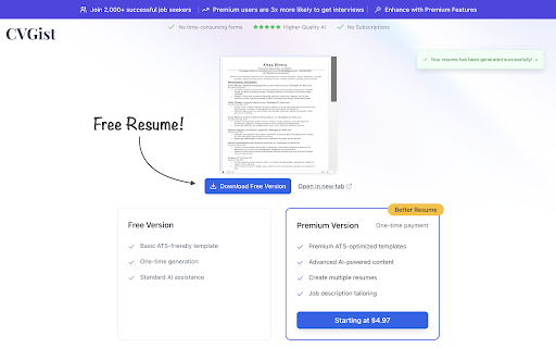 LinkedIn to Resume, by CVGist from Chrome web store to be run with OffiDocs Chromium online LinkedIn to Resume, by CVGist from Chrome web store to be run with OffiDocs Chromium online