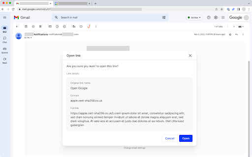 Link Inspector for Gmail from Chrome web store to be run with OffiDocs Chromium online Link Inspector for Gmail from Chrome web store to be run with OffiDocs Chromium online