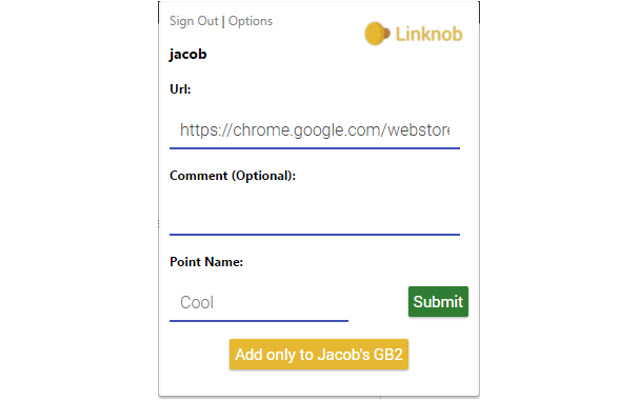 Linknob from Chrome web store to be run with OffiDocs Chromium online Linknob from Chrome web store to be run with OffiDocs Chromium online