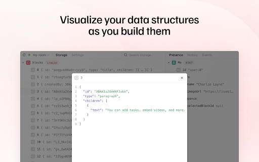Liveblocks DevTools from Chrome web store to be run with OffiDocs Chromium online Liveblocks DevTools from Chrome web store to be run with OffiDocs Chromium online