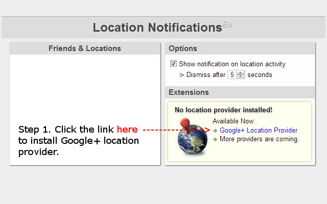 Location Notifications (Ex) from Chrome web store to be run with OffiDocs Chromium online Location Notifications (Ex) from Chrome web store to be run with OffiDocs Chromium online