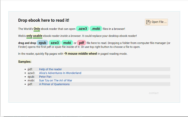 Loudreader (azw3, mobi, epub, offline Reader) from Chrome web store to be run with OffiDocs Chromium online Loudreader (azw3, mobi, epub, offline Reader) from Chrome web store to be run with OffiDocs Chromium online