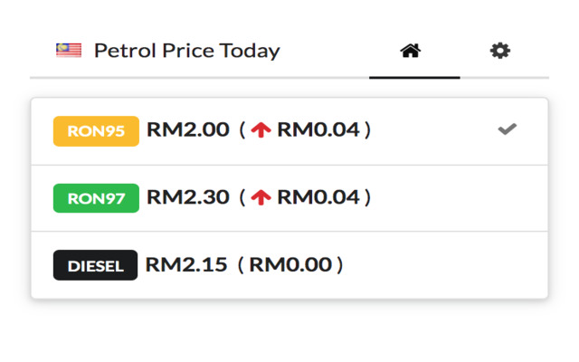 Malaysia Petrol Price Today from Chrome web store to be run with OffiDocs Chromium online Malaysia Petrol Price Today from Chrome web store to be run with OffiDocs Chromium online